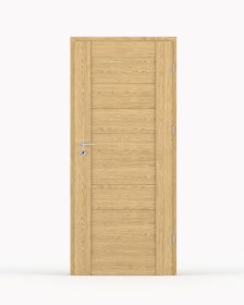 Laminuotos vidaus durys su užlaida VIVENTO PO-01, dešininės, spalva Honey Oak, matmenys 2030 x 744 x 40 mm