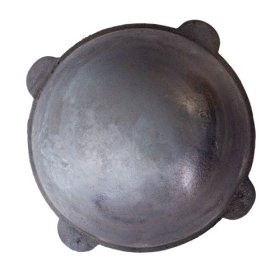 Uzbekiškas ketaus kazanas, išdegintas, šlifuotas, su aliuminiu dangčiu, plokščias dugnas, 10l