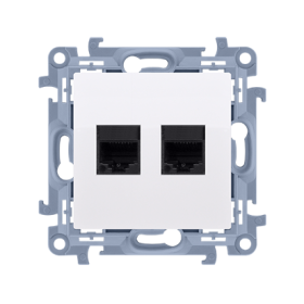 Kompiuterio lizdas KONTAKT SIMON 10, baltos sp., 2 viet., CAT6E UTP, C62.01/11