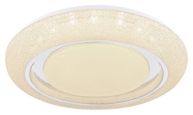 Išmanusis lubinis LED šviestuvas GLOBO Rada Smart Light, 28W, 230V, 3500 lm, 3000-6000K, su 2xAA el., pultu, dimer., su atmint., chromas, 480x70 mm, 483111-28SH