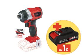 Akumuliatorinis smūginis veržliasukis EINHELL TE-Cl 18 Li, BL-Solo, 18 V, Li-ion, be akumuliatoriaus, maks. sukimo momentas 180 Nm, laikiklis 6,35 mm/ ¼"