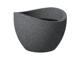 Plastikinis lauko vazonas SCHEURICH SCHWARZ-GRANIT (250/30), granito sp., skersmuo 30 cm.