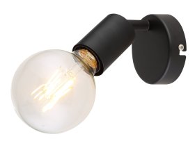 Kryptinis šviestuvas RABALUX Lamar, E27, 1 x 40W, 230V, IP20, metalinis, matinės juodos sp., 90 x 90 x 110 mm, 3986