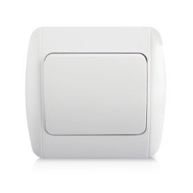 Jungiklis ORRO ROUND, 1 klavišo, įleidžiamas, baltos spalvos, 10 A, 250 V, 9201-01