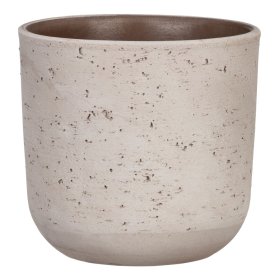 Kambarinis keraminis vazonas SCHEURICH Basalto (980/28), rudos sp., vazono skersmuo 28 cm.