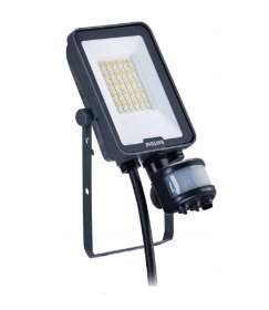 LED prožektorius PHILIPS Ledinaire Floodlights, 20W, 2200-2400 lm, 3000-6500K, IP65, su judesio davikliu, BVP167