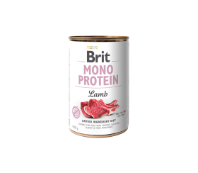 Konservuotas šunų ėdalas BRIT Care Mono Protein, su ėriena, 400g