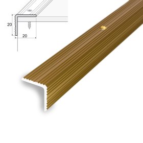 Aliumininė laiptų juostelė HESORA H 30 D1, 2.0 x 90 cm,  mat.aukso spalvos, kilmės šalis ES