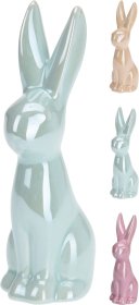 Velykinė dekoracija Triušis, perlamutrinis, 13 cm, 3 skirtingos sp.