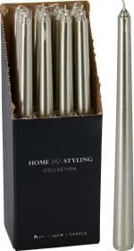 Vakarienės žvakė, aukso sp., ilgis 25 cm