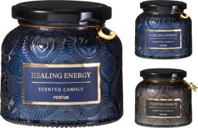 Kvapni žvakė, stikliniame indelyje, 2 skirtingi kvapai, 9 x 9 x 8 cm