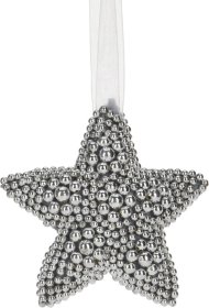 Eglutės žaisliukas Žvaigždutė, sidabrinės sp., 10 cm
