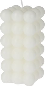 Žvakė, iš burbuliukų, baltos sp., 6 x 6 x 12 cm