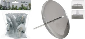 Arbatinės žvakutės laikiklis, sidabrinės sp., 4 vnt.