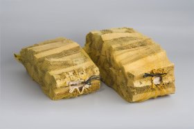 Tinklinis austas maišas NNZ, (Leno) 46 x 66 cm geltonas su raišteliu