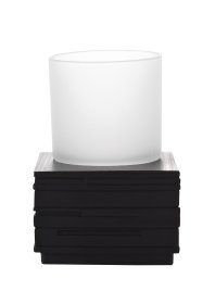 Stiklinė RIDDER Brick, pastatoma, polyresinas/stiklas, juodos spl.