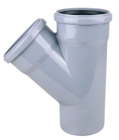 Vidaus nuotekų trišakis AQUER PP, d110x110/45, pilka sp.