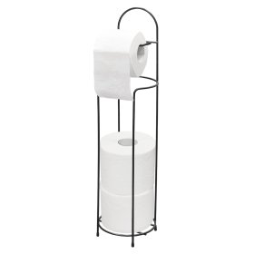 Tualetinio popieriaus laikiklis, stovas SEPIO, pastatomas, metalinis, juodos spl.