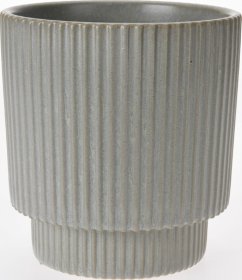 Kambarinis keraminis vazonas, 2 skirtingos sp., išmatavimai 13 x 13 x 14 cm.