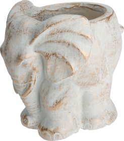 Vazonas DRAMBLYS, šampano ir baltos sp., 27,5 22 x 26 cm.