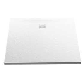Dušo padėklas HARMONY Mare Har-0038, 90 x 90 x 3 cm, akmens masės, kvadratinis, baltas