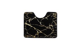 Tualeto kilimėlis BENEDOMO, 60 x 50 cm, dirbtinis triušio kailis, poliesteris, juodos sp.