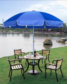 Paplūdimio skėtis W23, poliesteris, mėlynos sp., skersmuo 3 m