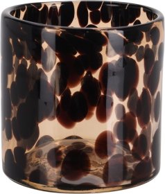 Žvakidė, cilindro formos, stiklinė, 10 x 10 cm