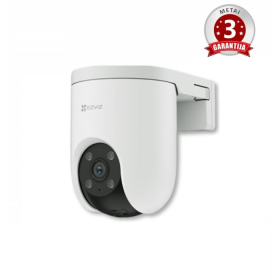 Išmanioji lauko kamera EZVIZ CS-H8C 4G, CS-H8C 4G objektyvas 4.0 mm, raiška 3MP (2304 × 1296), SIM, SD lustas, IP65, baltos sp.