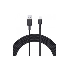 Įkrovimo laidas AUKEY, USB-A į USB-C, pintas kabelis, ilgis 1.8m, 60W/480Mbps, juodos sp., EU001-LLTSN1041439