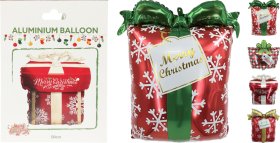 Kalėdinis folinis balionas, 4 skirtingi dizainai, aukštis 53 cm