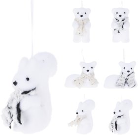 Eglutės žaisliukas Gyvūnas Sniege, 6 skirtingi dizainai, 11 x 7 cm