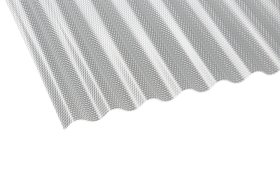 PC profiliuoto monolito polikarbonato lakštai GUTTA, matmenys 2,6 x 1045 x 2000 mm, korys, sinusinė, skaidrios spalvos, 2806303