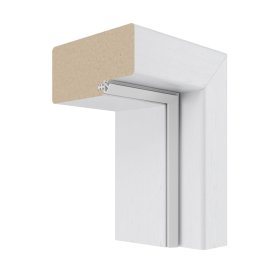 Laminuotų durų su užlaida apvadai VIVENTO, spl. Sibiu White, 2090x60x8 mm, 2 vnt., 1040x60x8 mm, 1 vnt.