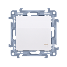 Perjungiklis KONTAKT SIMON 10, baltos sp., 1 klav., kryžminis, CW7.01/11