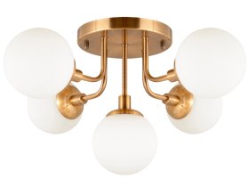 Pakabinamas šviestuvas G.LUX Gt-390-5-Ab Ball, 5 x E27, žalvario sp.