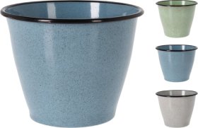 Kambarinis metalinis vazonas, 3 skirtingos spalvos, skersmuo 14,1 cm.