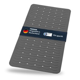 Vonios kilimėlis RIDDER PLAYA, 38 x 80 cm, t.pilkas, 100% TPE, 68377