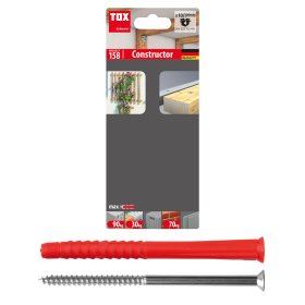 Universalus kaištis su sraigtu TOX Constructor, 10/100, 4 vnt.