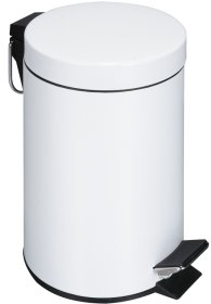 Vonios šiukšliadėžė BA-DE, 3L, metalo, balta, matinė, CP-3198 41