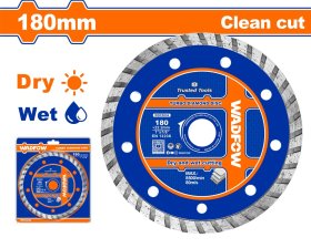 Deimantinis pjovimo diskas WADFOW, Turbo, sausam/šlapiam pjovimui, 180x22.2 mm, segmento plotis 7,5 mm, WDC3K04