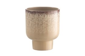 Kambarinis keraminis vazonas 4Living Oceana, smėlio sp., 14 x 14 x 16 cm.