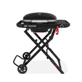 Dujinė kepsninė WEBER Traveler Compact, 88 x 55 x 86 cm, kelioninė, su ratukais, juoda