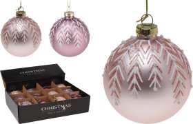 Eglutės žaisliukas, 3 skirtingos spalvos, su lapeliais, skersmuo 8 cm