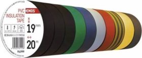 Elektroizoliacinė juosta EMOS Pvc, 0,13x19mm (20m), 10vnt, įvairių spalvų