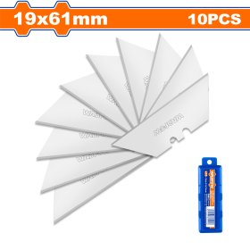 Geležtės peiliui WADFOW, trapecinės, 19x61 mm, 10 vnt., WMK1K61
