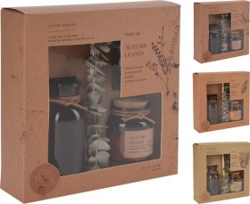 Namų kvapo ir žvakės rinkinys, 3 skirtingų kvapų