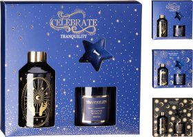 Kalėdinis dovanų rinkinys, namų kvapas 100 ml ir 2 žvakės, 4 skirtingi kvapai