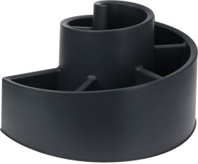 Plastikinis lauko vazonas SPIRALĖ, juodos sp., 54 x 45 x 34 cm.