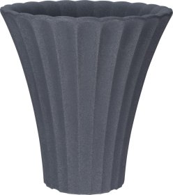 Lauko vazonas, tulpės formos, pilkos sp., 40 x 40 x 42 cm.